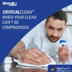 WypAll CriticalClean WetTask Disinfecting Wipes, Wipes/Container, 540/Carton (6471)