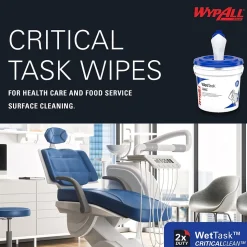 WypAll CriticalClean WetTask Disinfecting Wipes, Wipes/Container, 540/Carton (6471)
