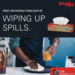 WypAll GeneralClean L30 Durable Fibers Cleaning Wipers, 9.8