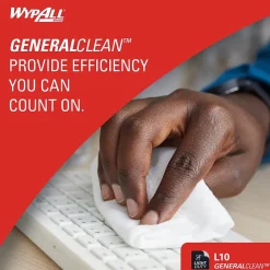 WypAll GeneralClean L10 Fabric Cleaning Wipers, 10.25