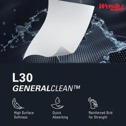 WypAll GeneralClean L30 Fabric Cleaning Wipers, 13.3