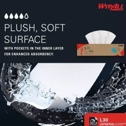 WypAll GeneralClean L30 Nylon Cleaning Wipers, 16.4