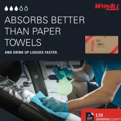 WypAll GeneralClean L10 Nylon Cleaning Wipers, 10.25