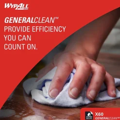 WypAll GeneralClean X60 Fabric Cleaning Wipers, 12.5