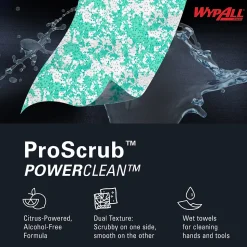 WypAll PowerClean ProScrub Fabric Cleaning Wipers, 12