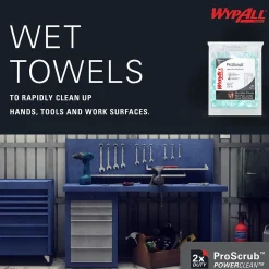 WypAll PowerClean ProScrub Fabric Cleaning Wipers, 9.5