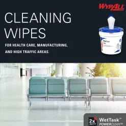 WypAll PowerClean WetTask Fabric Cleaning Wipers, 9