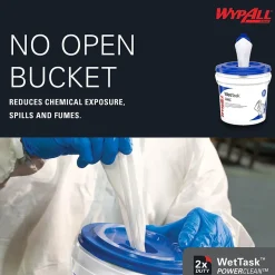 WypAll PowerClean WetTask Fabric Cleaning Wipers, 15
