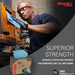 WypAll PowerClean X80 Fabric Cleaning Wipers, 16.8