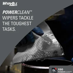 WypAll PowerClean X80 Nylon Cleaning Wipers, 12