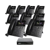 XBLUE QB1 14-Line Corded Conference Telephone System Bundle, Black (qb1-ip8g-4x9)