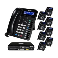 XBLUE X16 Plus 6-Line Corded Conference Telephone System Bundle, Black (X16plus-XD10-4x9)