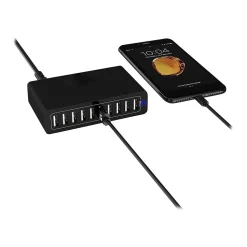 4XEM USB Charging Kit/Bundle for Phone/Tablet/GPS, Black (4XPOWER10USB)