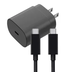 4XEM USB-C Charging Kit/Bundle for Smartphones and USB-C Compatible Devices, Black (4X25WCHARGEKIT6B)