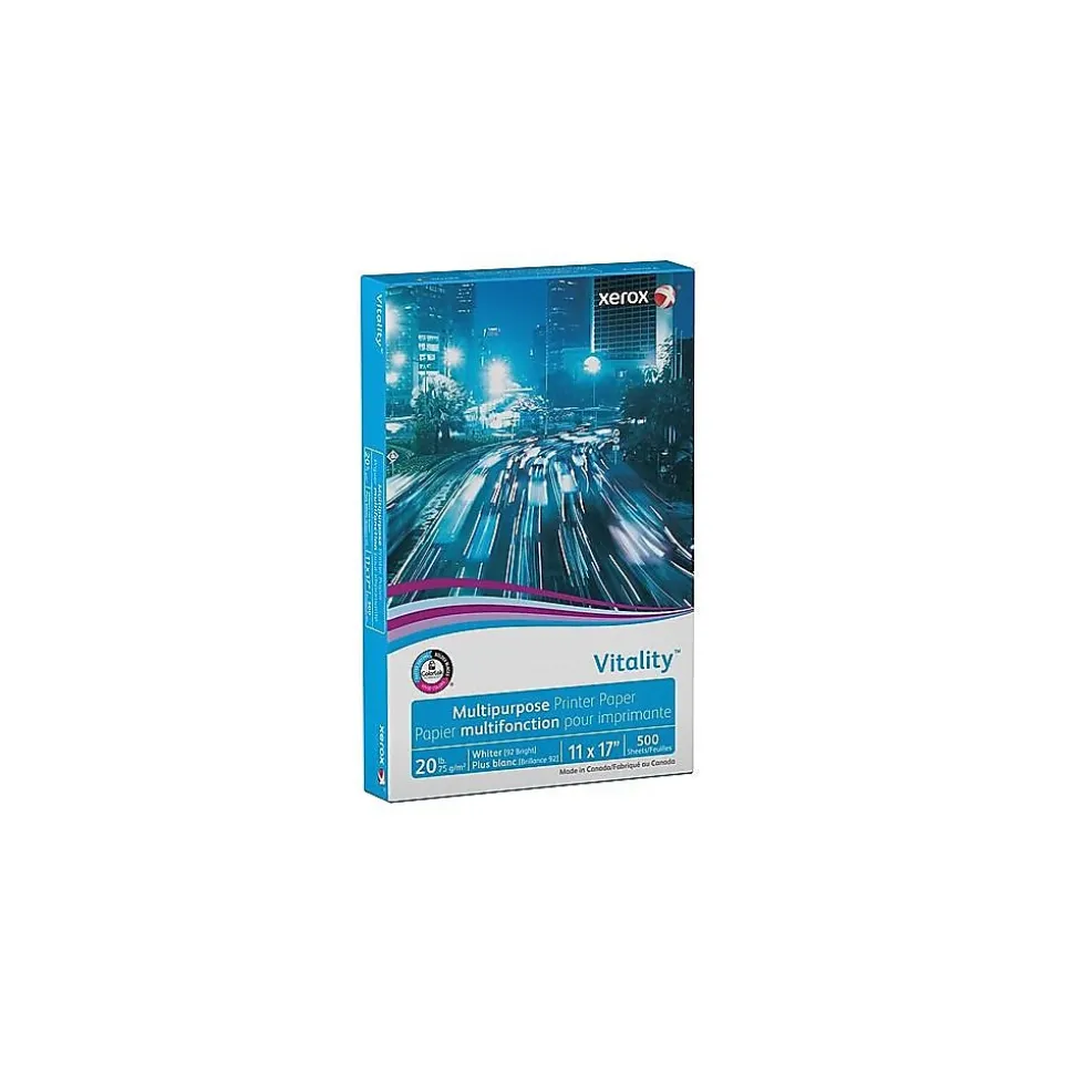Xerox Vitality 11" x 17" Multipurpose Paper, 20 lbs., 92 Brightness, 500 Sheets/Ream (3R3761)