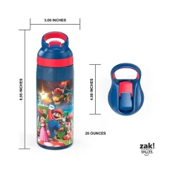 Zak! Mario Movie Polypropylene Water Bottle, 25 oz. (MARG-W030)