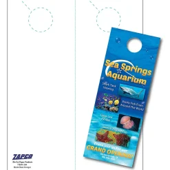 Zapco® 4 1/4" x 11" 90 lbs. Index Digital Index Cover Door Hanger, White, 250/Pack (204-2501WH42X)