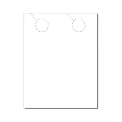 Zapco 2-Up Door Hanger, 8.5" x 11", Vellum Bristol White, 250/Pack (204-250FWH42)