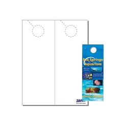 Zapco 2-Up Door Hanger, 8.5" x 11", Vellum Bristol White, 250/Pack (204-250FWH42)