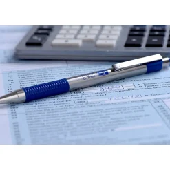 Zebra F-301 Retractable Ballpoint Pen, Fine Point, 0.7mm, Blue Ink, Dozen (27120)