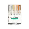 Zebra Mildliner Twin Tip Highlighters, Bullet/Chisel Tip, Neutral Assorted, 8/Pack (78208)
