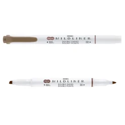 Zebra Mildliner Twin Tip Highlighters, Bullet/Chisel Tip, Neutral Assorted, 8/Pack (78208)
