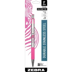 Zebra Retractable Ballpoint Pen, Fine Point, 0.7mm, Black Ink (ZEB37111)