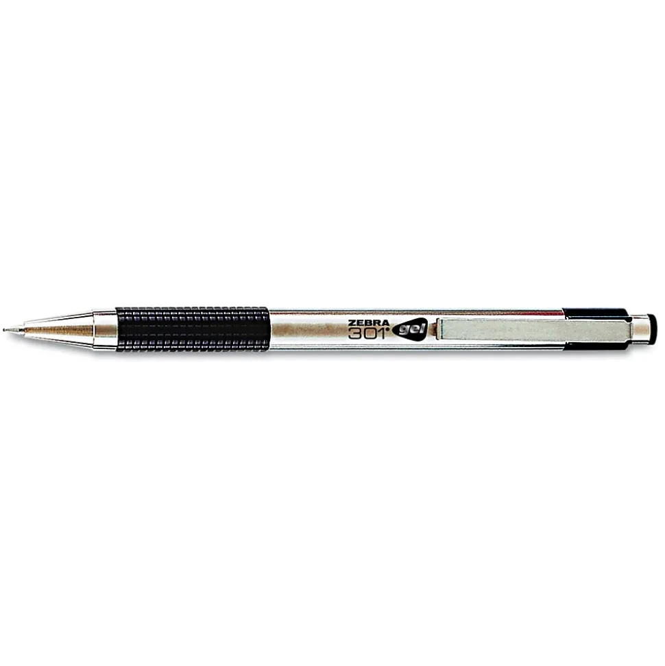 Zebra Retractable Gel Pen, Medium Point, 0.7mm, Black Ink (41311)