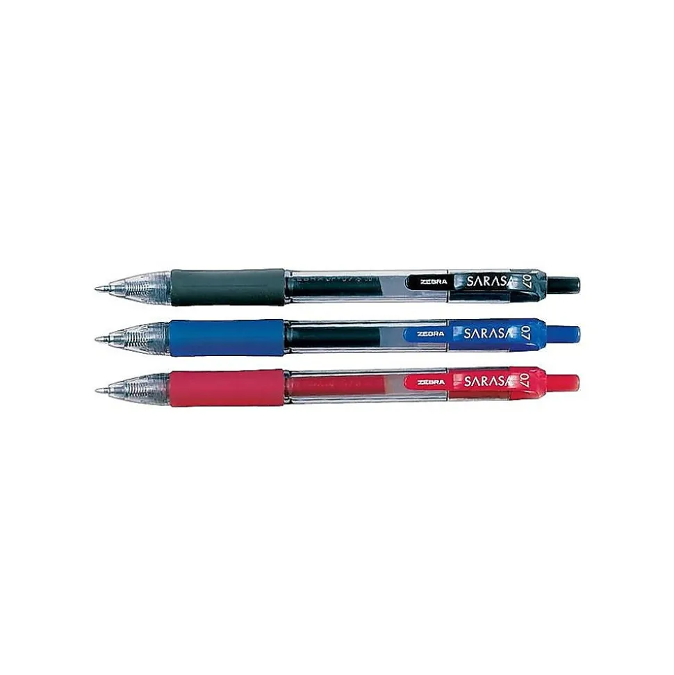 Zebra Sarasa Dry X20 Retractable Gel Pen, Medium Point, 0.7mm, Assorted Ink, 24 Pack (14680)
