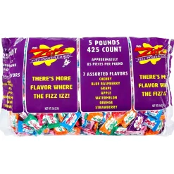Zotz Fizz Power Candy Hard Candy, Assorted Flavors, 5 lbs., 425 Pieces (293-00001)